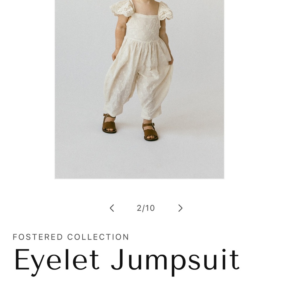 White Eyelet Jumpsuit Fostered Collection